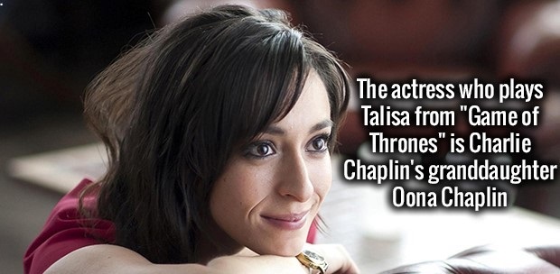 some interesting pic for fb - The actress who plays Talisa from "Game of Thrones" is Charlie Chaplin's granddaughter Oona Chaplin