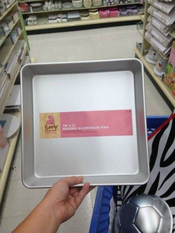 one job to do - 10" funny Out Round Aluminum Pan