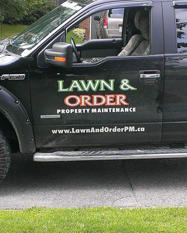 funny name funny business names - Lawn & Order Property Maintenance Pm.ca