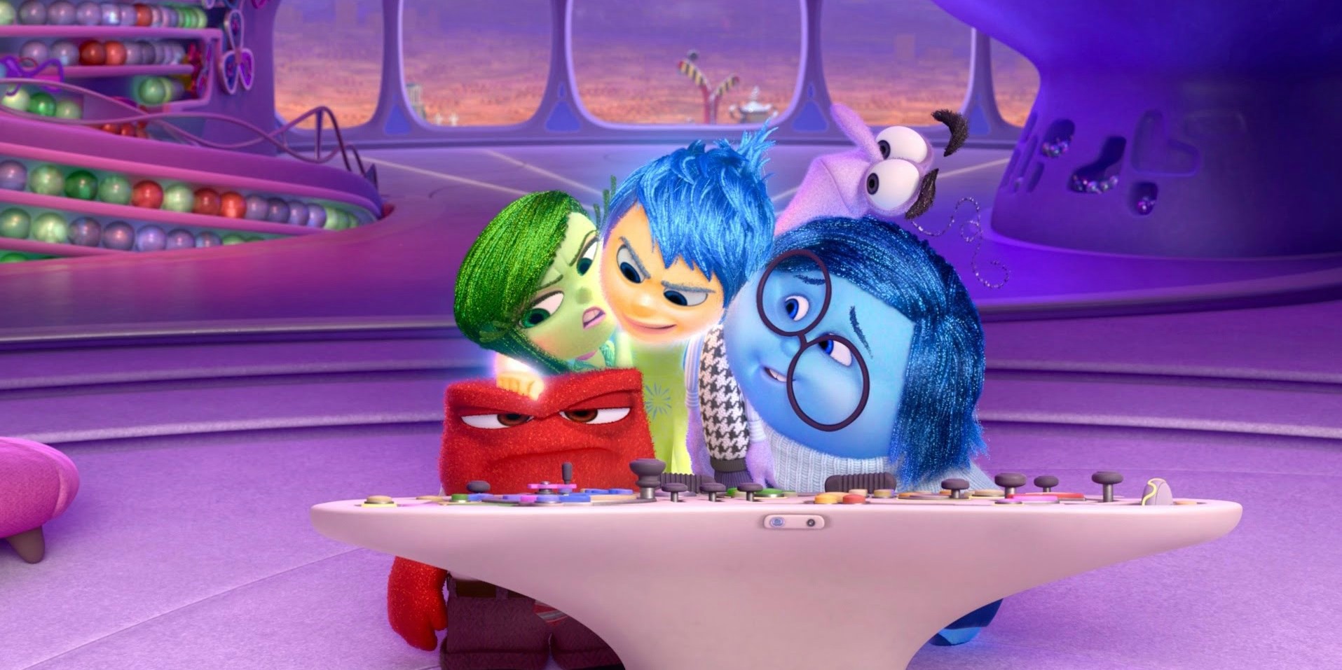 Inside Out - Riley is uprooted from her Midwest life when her father starts a new job in San Francisco. Riley is guided by her emotions  Joy, Fear, Anger, Disgust and Sadness. The emotions live in Headquarters, the control center inside Rileys mind, where they help advise her through everyday life. As Riley and her emotions struggle to adjust to a new life in San Francisco, turmoil ensues in Headquarters. Although Joy, Rileys main and most important emotion, tries to keep things positive, the emotions conflict on how best to navigate a new city, house and school. Release date: June 19th