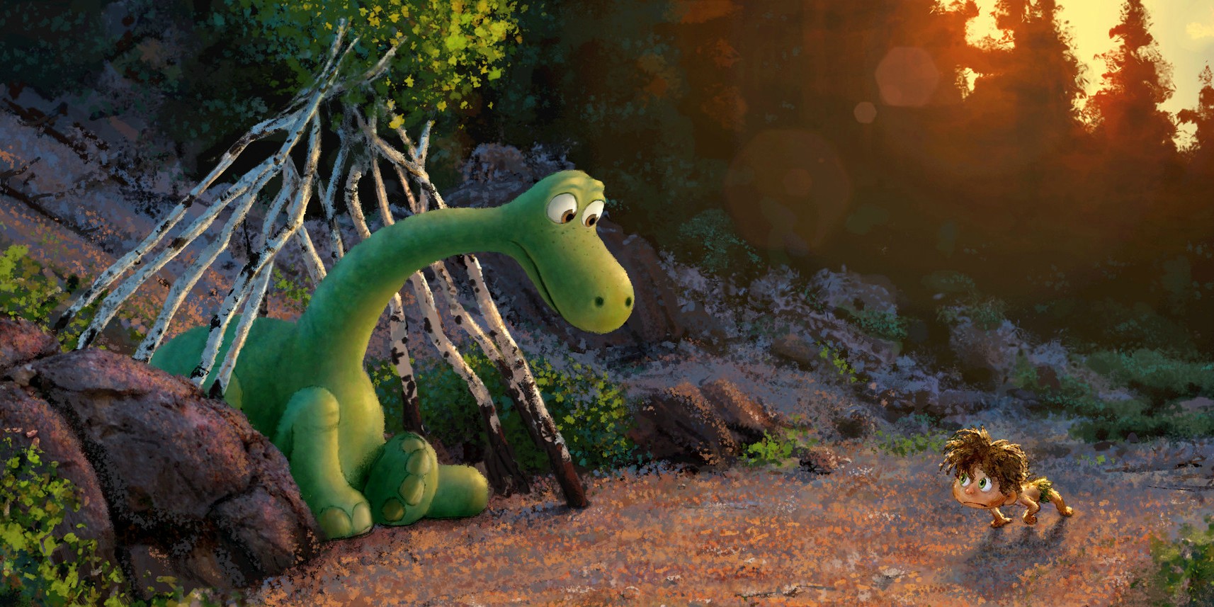 The Good Dinosaur - "The Good Dinosaur148" asks the generations-old question: What if the cataclysmic asteroid that forever changed life on Earth actually missed the planet completely and giant dinosaurs never became extinct? The film is a humorous and exciting original story about Arlo, a lively 70-foot-tall teenage Apatosaurus with a big heart. After a traumatic event rattles Arlo146's tranquil community, he sets out on a quest to restore peace, gaining an unlikely companion along the way - 151a young human boy named Spot. Release date: November 25th