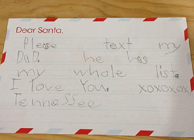 letter to santa real - Dear Santa, Please text myl my whole I love you. Tennessee lista Xoxoxox