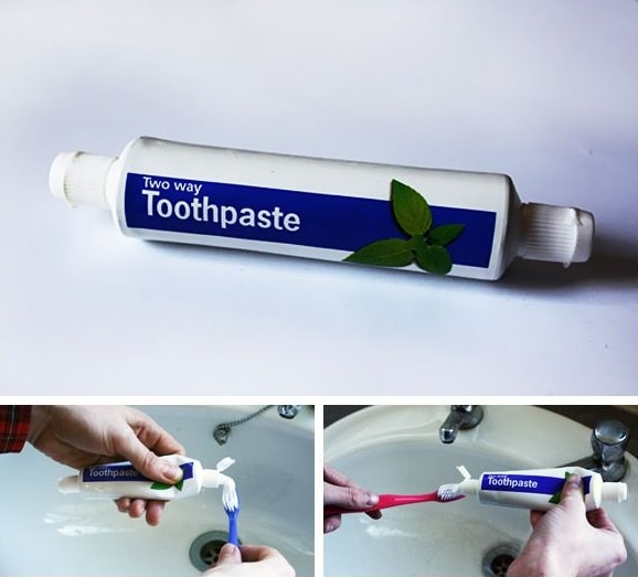 everyday problems that need inventions - Two way Toothpaste Toothpast Toothpaste