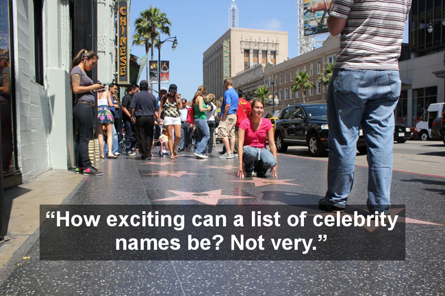 The Walk of Fame in California