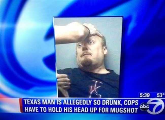 When you need help taking your DUI mugshot.
