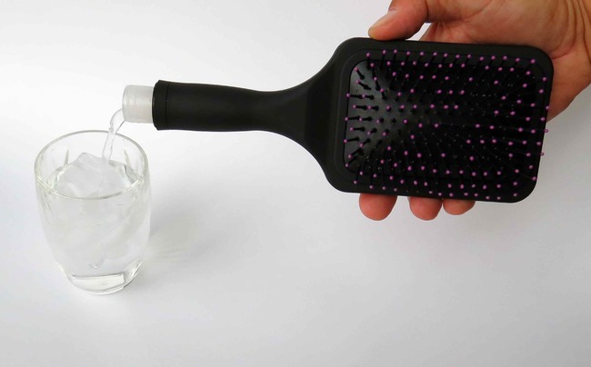 When you need a drink while brushing your hair.