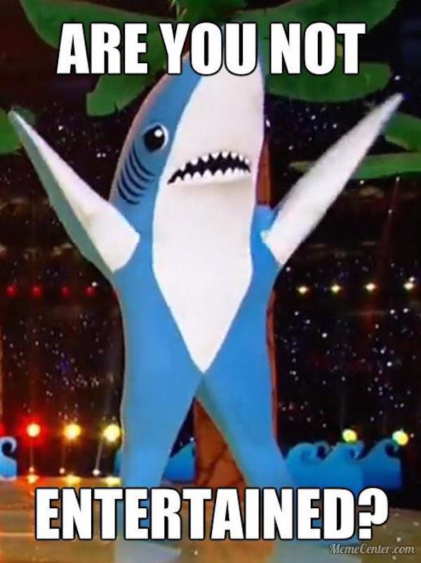 katy perry shark meme - Are You Not Entertained? MemeCenter.com