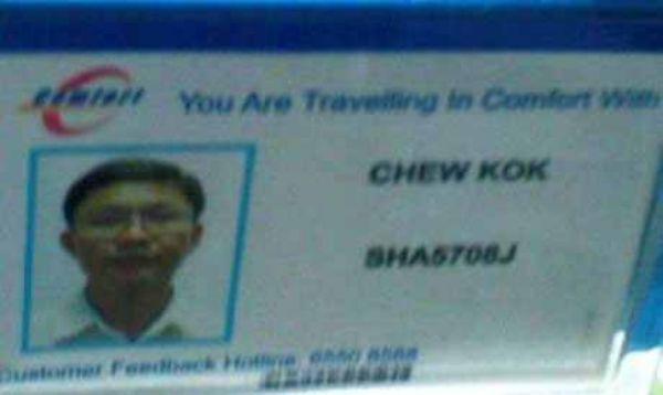 strange names - ant You Are Travelling in Comfort Chew Kok SHASTO8J F