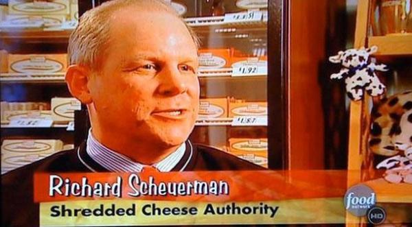 funny job titles - Richard Scheuerman Shredded Cheese Authority food Ho