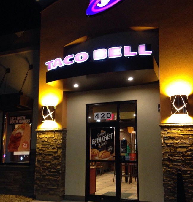 The address of this Taco Bell has nothing, I repeat, NOTHING to do with the nature of its clientele.