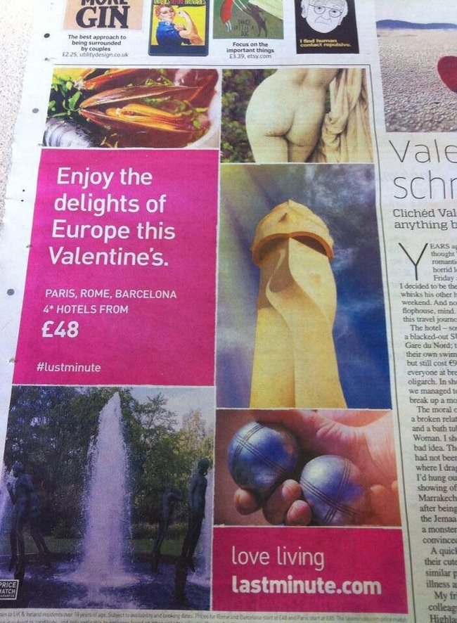 I'm sure that nobody would be so immature as to TRY to make this ad seem dirty