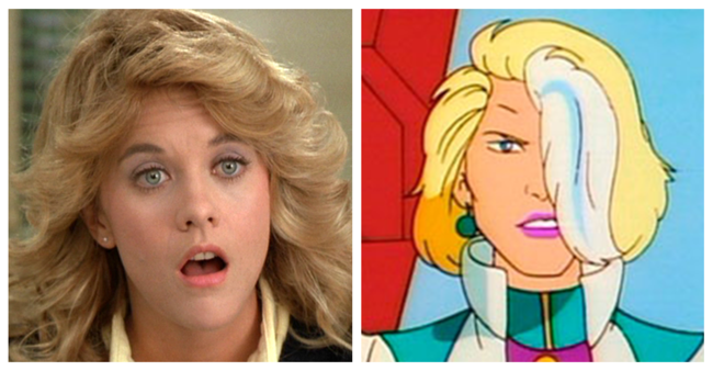 Meg Ryan as the evil Dr. Blight on Captain Planet and the Planeteers