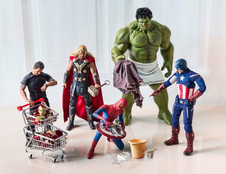 Toy Photographer Captures Superheroes in Hilarious Situations