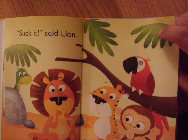 most disturbing childrens books - "Suck it!" said Lion.