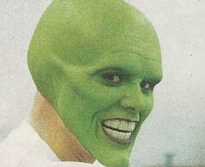 Photos of Jim Carrey in Makeup Chair for The Mask, 1994