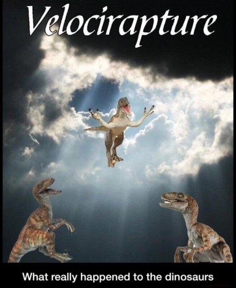 pun rapture memes - Velocirapture What really happened to the dinosaurs