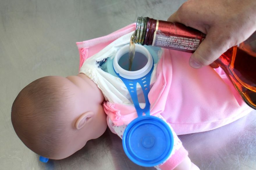 How To Turn A Baby Doll Into A Beverage Container