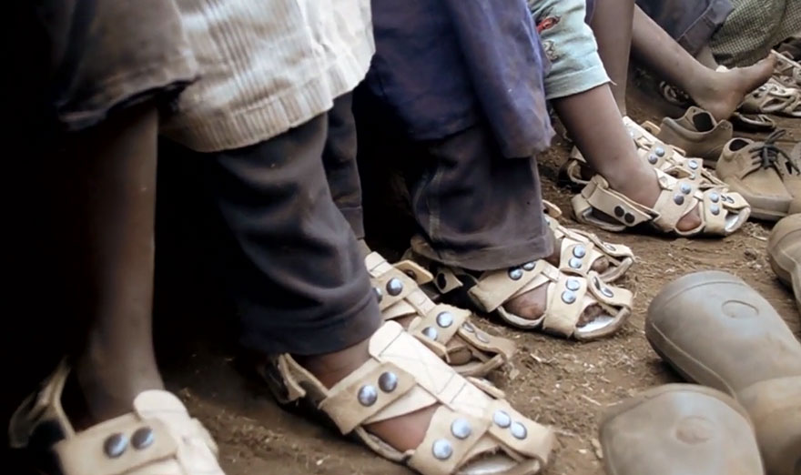 Guy Invents Sandals That Grow 5 Sizes In 5 Years