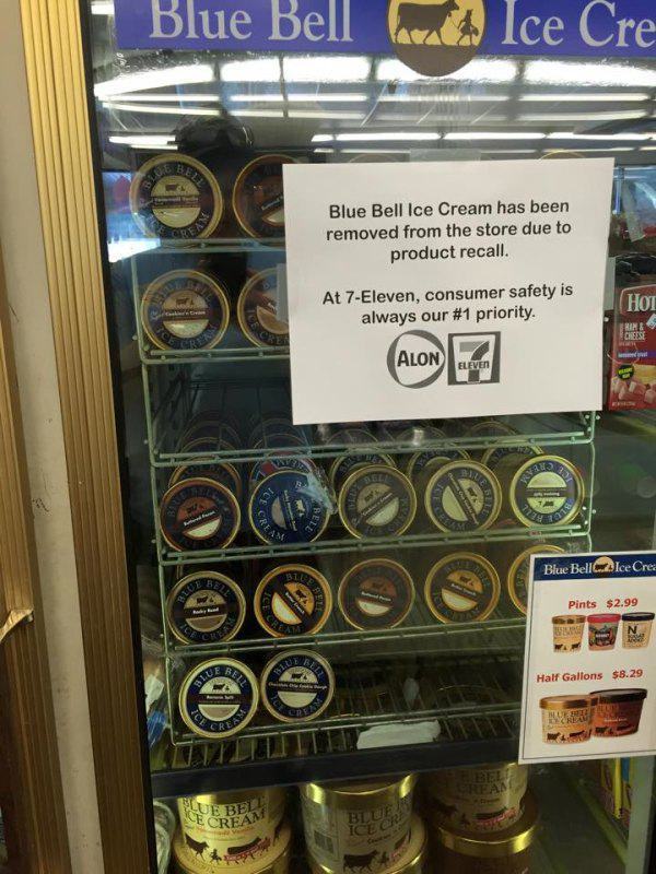blue bell meme - Blue Bell Ice Cre Blue Bell Ice Cream has been removed from the store due to product recall. At 7Eleven, consumer safety is always our priority. Alon Alon Eleven Ooooo Blue Bell2lce Cres Pints $2.99 Half Gallons $8.29 Uebell E Crea Bu Ice