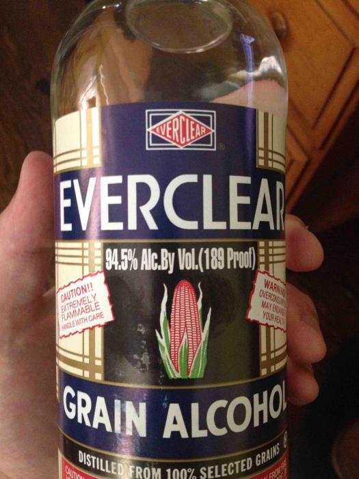 buy everclear - Everclean 14.5% Al.By Vol.189 Pron War Over Caution!! Extremely Flammable Wible With Care Mayer Yourer Grain Alcoho Distilled Fro Wat Tilled From 100% Selected Lected Grains