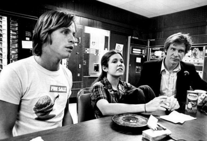 Star Wars cast at the bar. 1977.