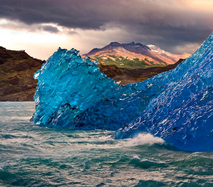 An Iceberg that just turned upside down.
