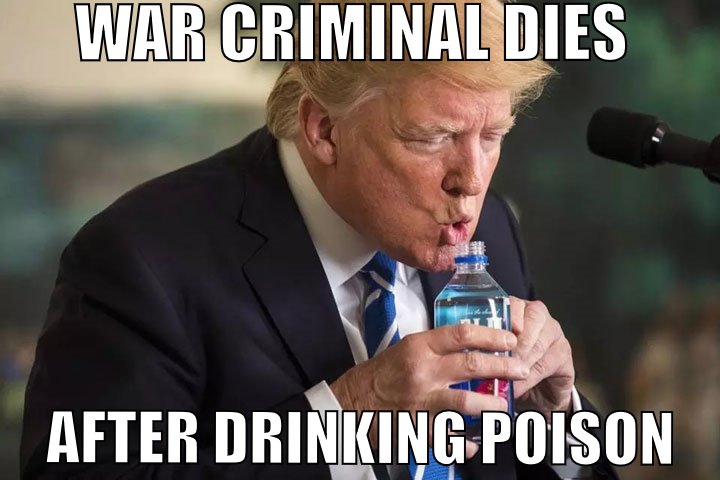 trump drinks water