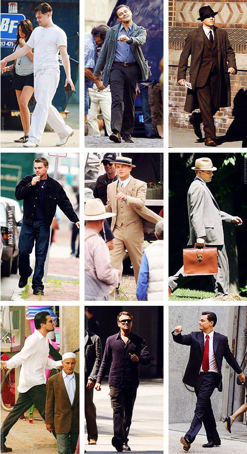 Leonardo DiCaprio walking