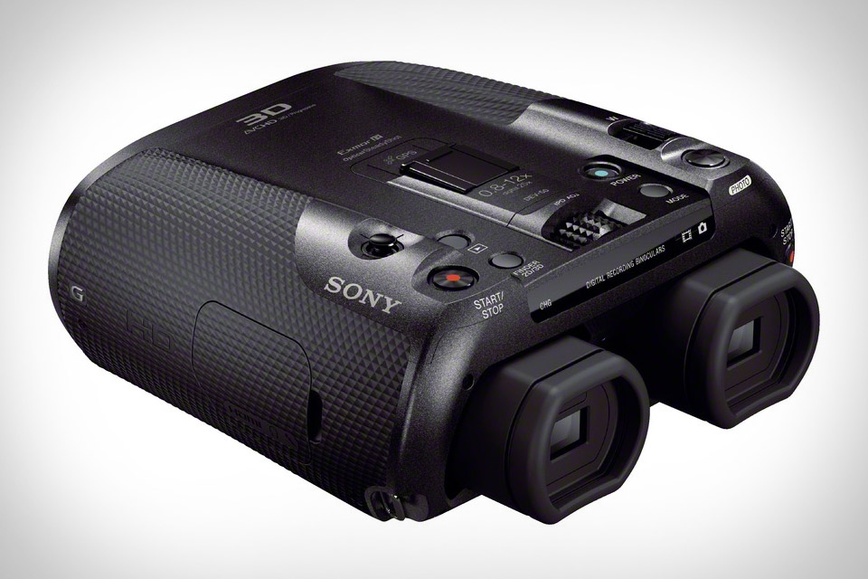 Sony DEV-50V DVR Binoculars - The splash- and dust-resistant digital binoculars offer a huge 0.8x to 25x magnification range, ability to grab 20.4 megapixel still photos and 2D or 3D video, HDMI output, and built-in GPS for geotagging. 1,200 Dollars
