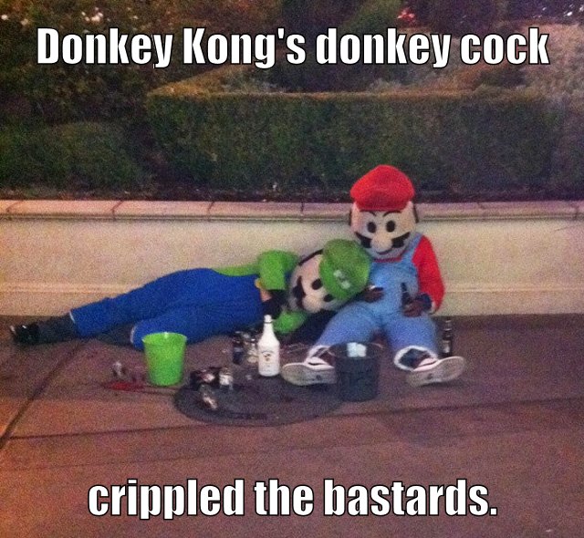 They couldn't handle the ape dick as well as the Princess' peach.