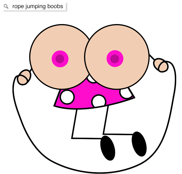 jump rope clip art - a rope jumping boobs