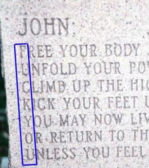 funny headstones - John Tree Your Body Unfold Your Por Tclimb Up The Hic Tkick Your Feet I You May Now La Jor Return To Th Unless You Feel