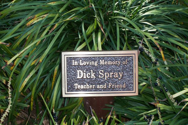 Headstone - In Loving Memory of Dick Spray Teacher and Friend
