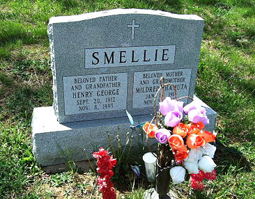 Headstone - Smellie Beloved Father And Grandfather Henry Ceorge Sepe 20. 1912 Nov. 8. 1995 Beloved Mother And Cr Admother Vil Drep Hamuta Tend 1992
