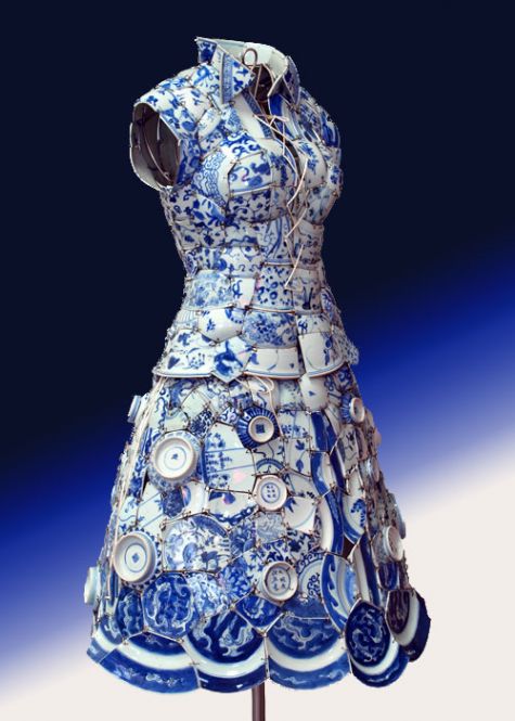 porcelain dress, it's made in china...ha I was laughing hysterically on the inside
