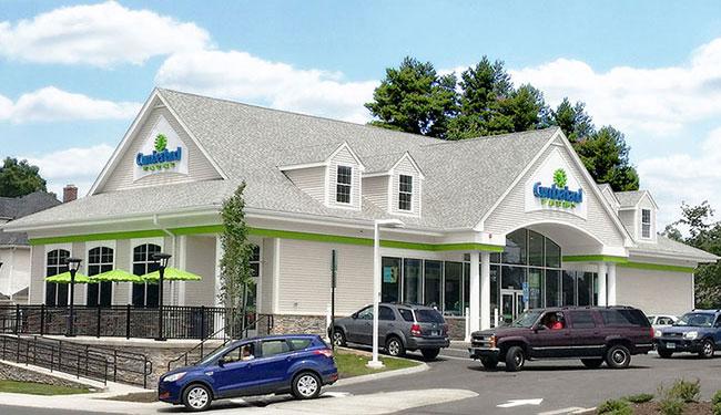 Cumberland Farms convenience store that looks like a suburban house.
