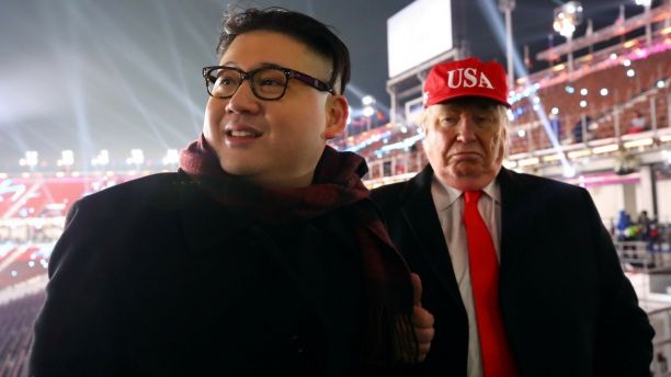 The two wannabe leaders posed for pictures together as a symbol of thawing relations between the two nations amid tension over nuclear weapons and North Korea's missile program.