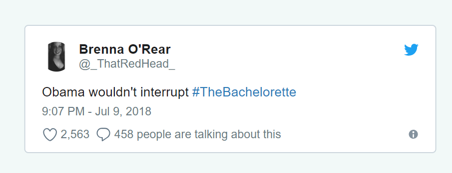 So Apparently Trump's Live Announcement of His Supreme Court Nominee Interrupted The Bachelorette