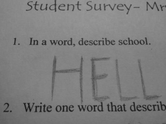 brilliant test answers - Student Survey Mr 1. In a word, describe school. 2. Write one word that describ