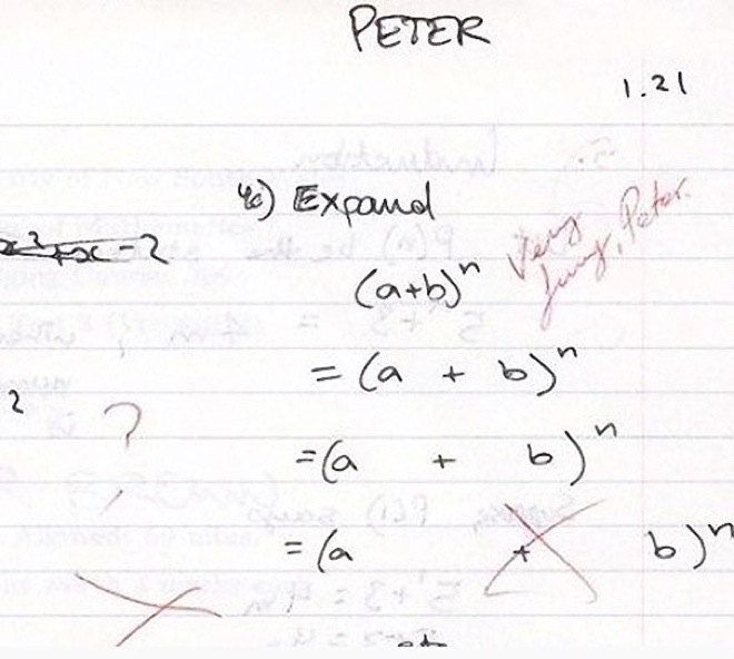 funny test answers - Peter 1.21 c Expand lotor erg Carbin ab a bn Ela