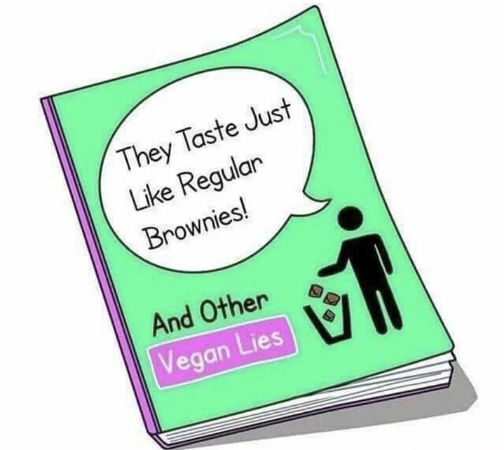 funny meme about vegan food tasting bad