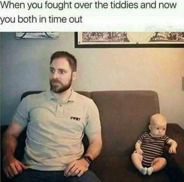 funny ass memes - When you fought over the tiddies and now you both in time out