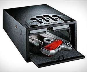 FINGERPRINT GUN SAFE: The fingerprint gun case only allows authorized fingerprints to access the safe, so you can store you guns without worry of unwanted use. Price: 115.99