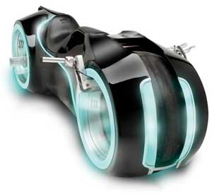 TRON MOTORCYCLE: This Tron style motorcycle is a fully functional and street legal bike that is powered by a Suzuki 996cc engine. Price: 55,000.00