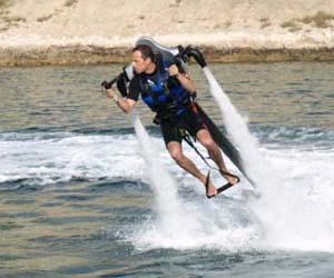 WATER JET PACK: The water jet pack can lift you up to 30 feet high and thrust forward at 30 miles per hour. Price: 100,000.00
