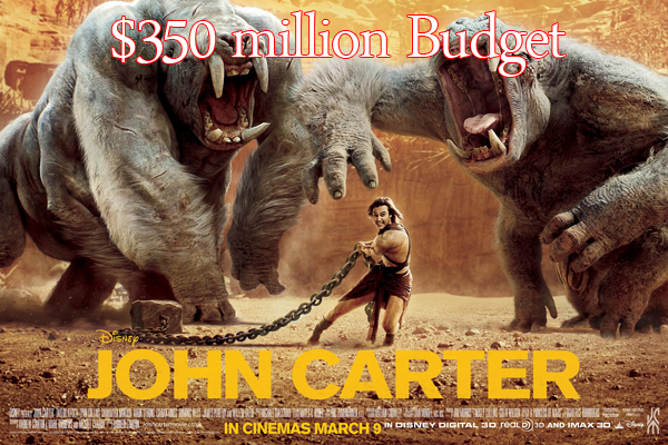 john carter movie - $350 million Budget John Carter Translate Latin Cinemas Marcha De Bilyaret Tait Sherpan In Cinemas March 9 In Disney Digital Doold And Imax 3D
