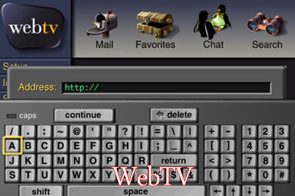 webtv set top box - webtv Obi Mail Favorites Chat Search S . Address http caps continue delete Ob "?! End 1 2 3 Abcdefghdadao 4 5 6 Jklmnopqr return3789 STUVWXYWebTVA Od ## shift space