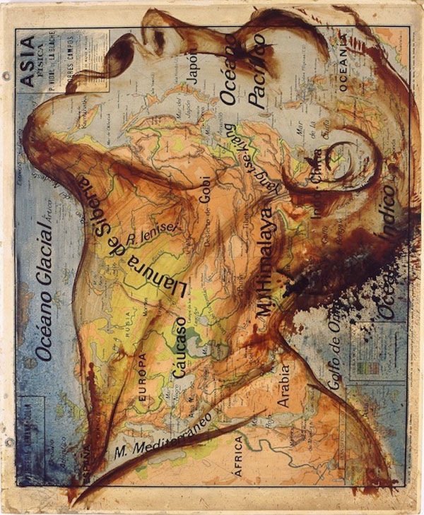 Map Paintings by Fernando Vicente