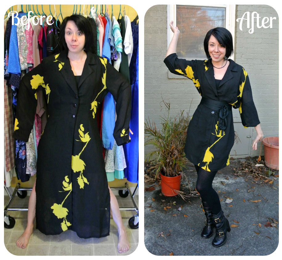 Blogger Turns Old Second-Hand Clothes Into Stylish Dresses