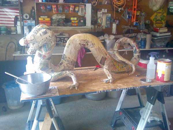 Totally Badass Dragon Made From Recycled Materials